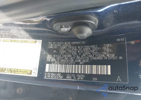 2007 Lexus Gx 470 z USA, uszkodzony, nr VIN JTJBT20XX70143019